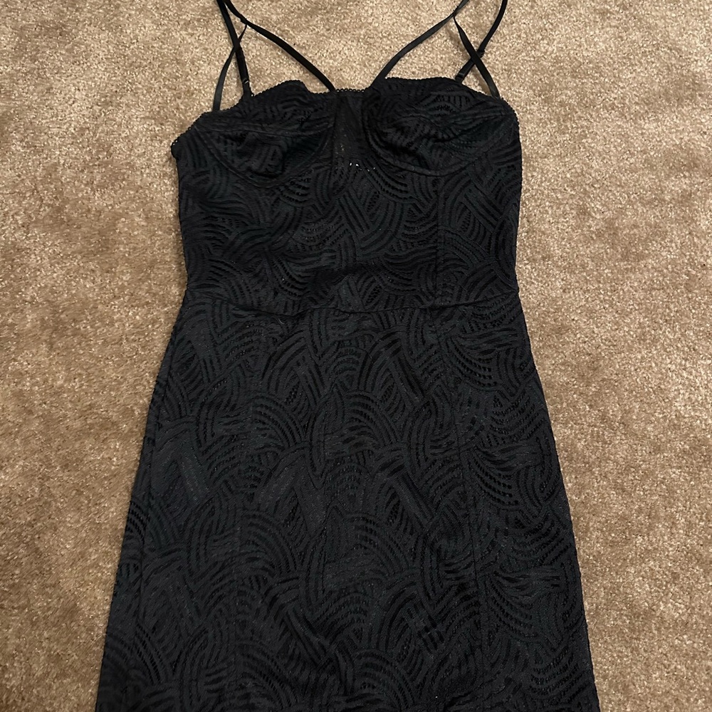 For Love & Lemons Elegant Black Lace Dress